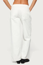 Petite Raelynn Washed Low Rise Baggy Jeans