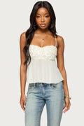 Vella Sequin Sheer Chiffon Top