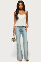 Vella Sequin Sheer Chiffon Top