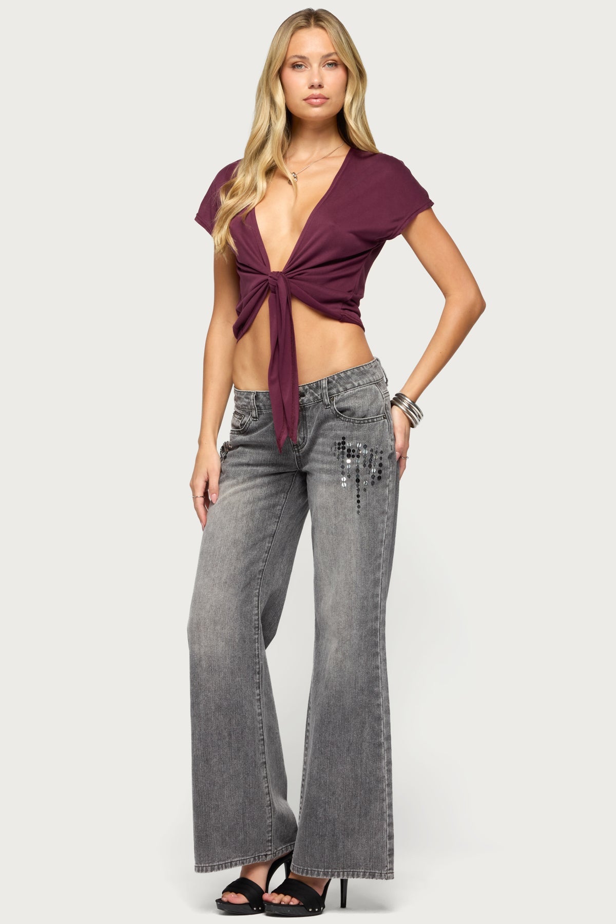 Marisse Tie Front Top