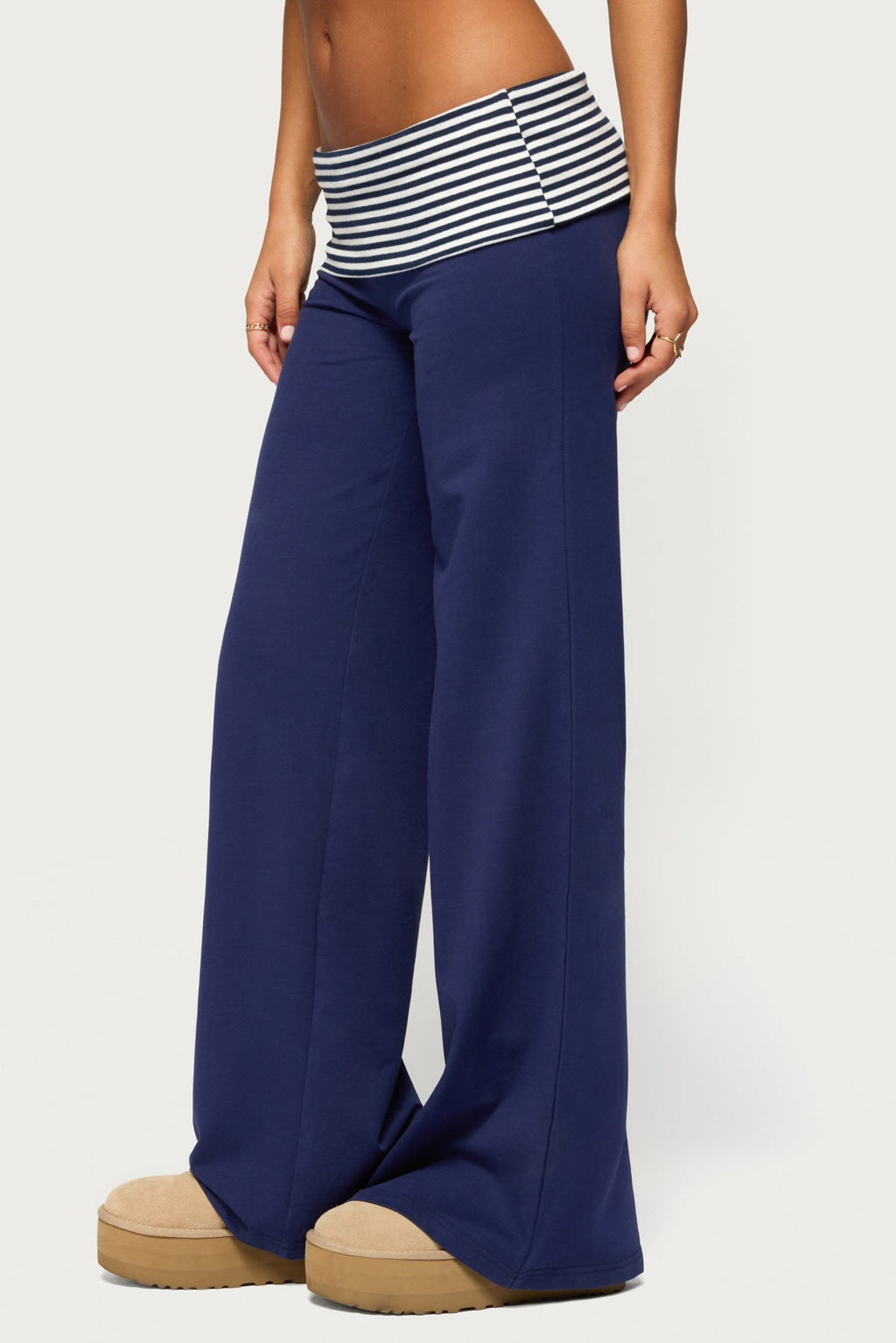 Maci Striped Foldover Pants