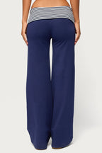 Maci Striped Foldover Pants