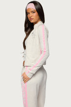 Starry Zip Up Long Sleeve Top
