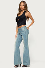 Amea Layered Bandeau Cowl Neck Top