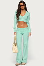 Wanel Pointelle Foldover Pants