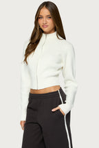Feela Ribbed Knit Cardigan