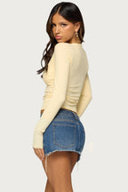 Jima V Neck Long Sleeve Top