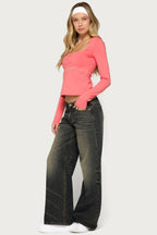 Madina Long Sleeve Babydoll Top