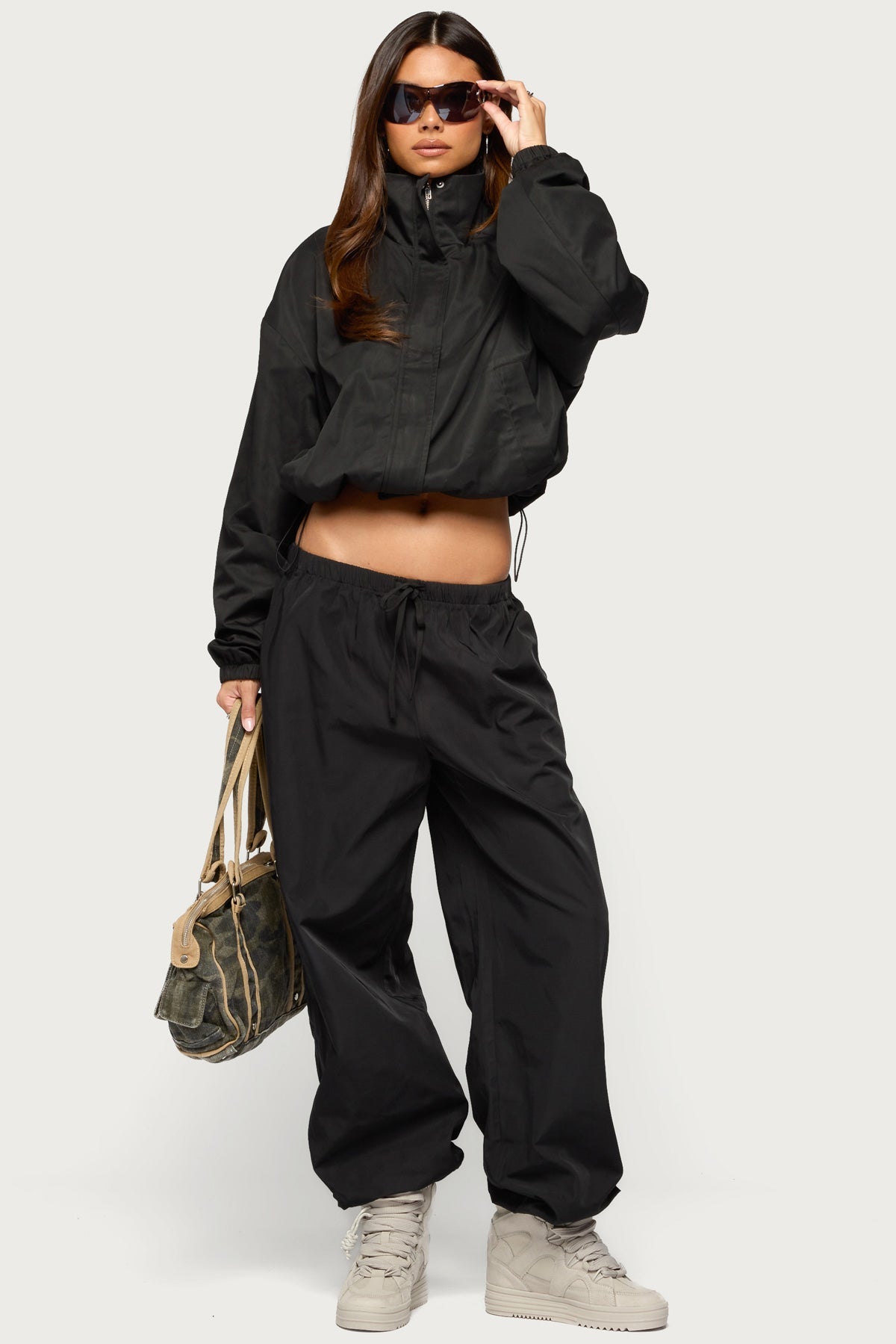 Corinne Nylon Track Pants