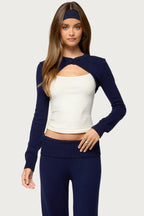Nani Cropped Long Sleeve Knit Cardigan