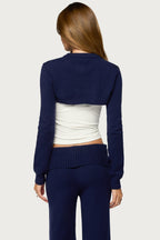 Nani Cropped Long Sleeve Knit Cardigan