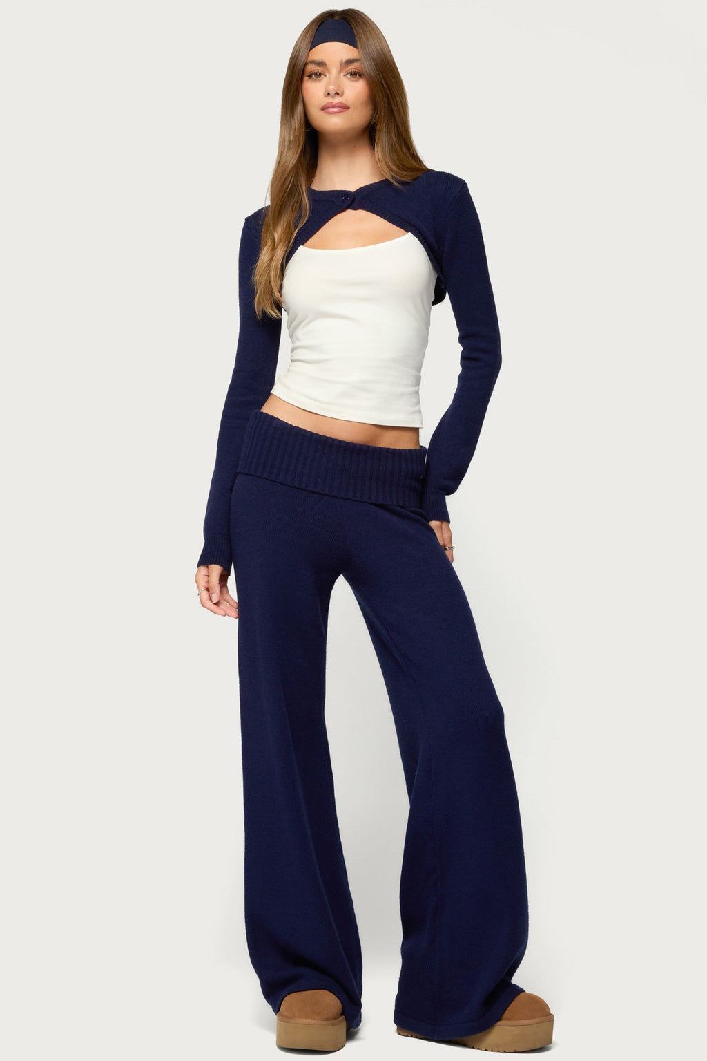Nani Knit Foldover Pants