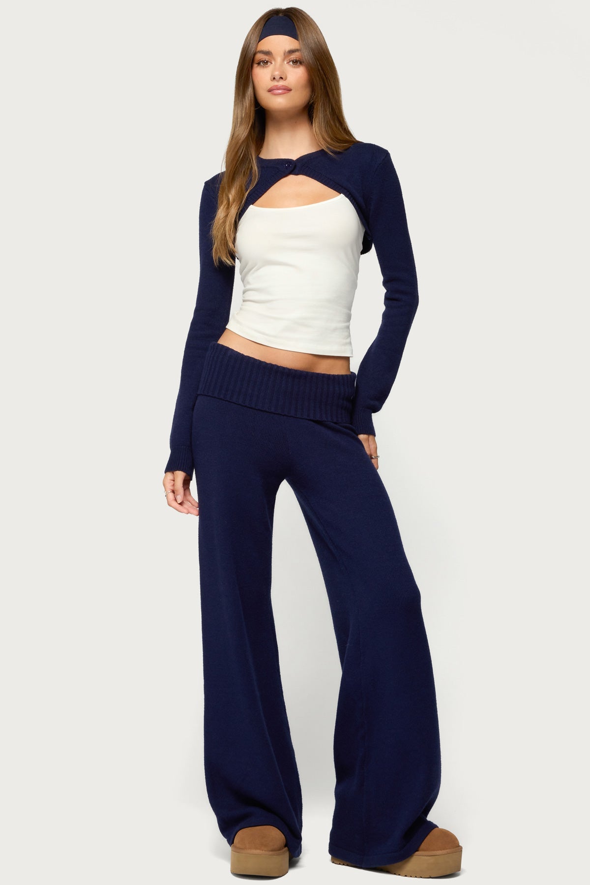 Nani Knit Foldover Pants
