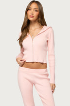Ethie Knit Angel Zip Up Hoodie