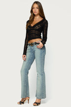 Saira Lace Long Sleeve Top