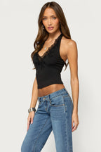 Doreen Lacey Halter Top