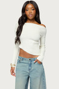 Celea Off Shoulder Knit Sweater