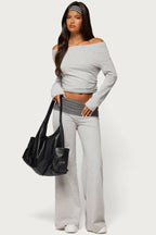 Sunnie Contrast Foldover Pants