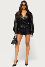 Mariem Faux Leather Jacket