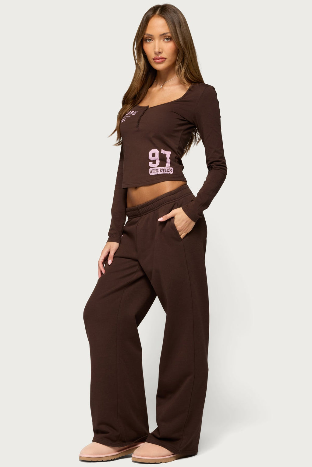 Edikted Malibu Long Sleeve Henley Top