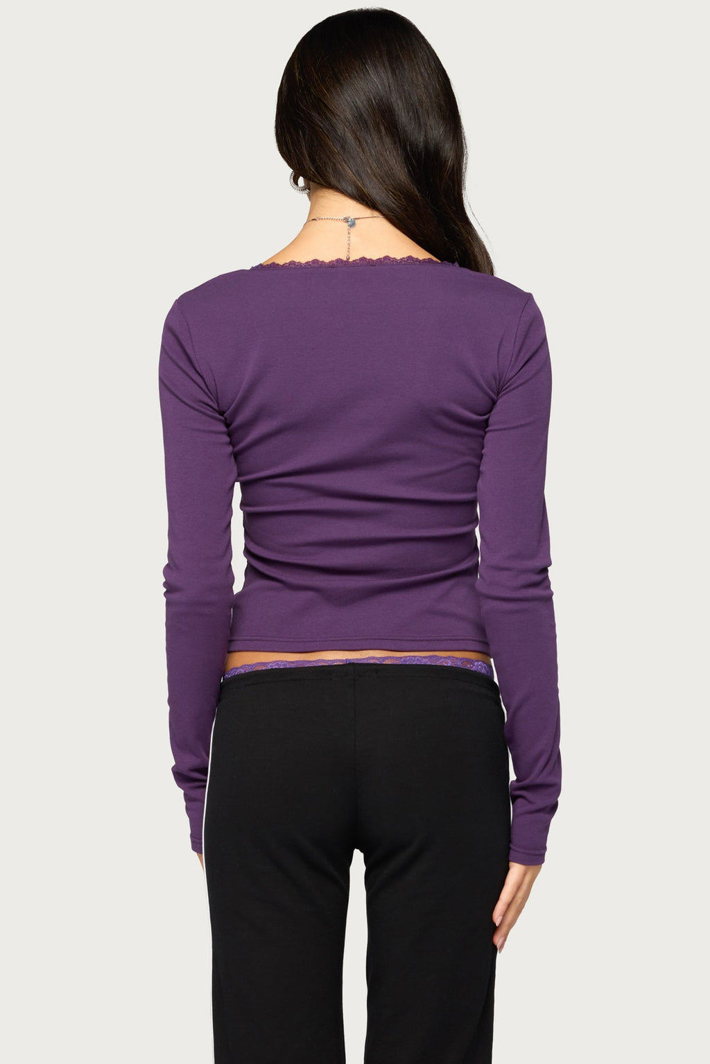 Ellyana Lacey Long Sleeve Top