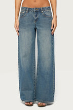Crown Low Rise Wide Leg Jeans