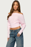 Estie Textured Knit Off Shoulder Sweater