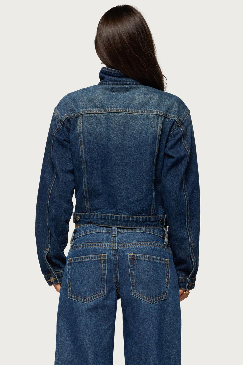 Tamy High Neck Denim Jacket