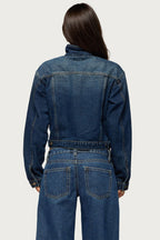 Tamy High Neck Denim Jacket