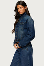 Tamy High Neck Denim Jacket