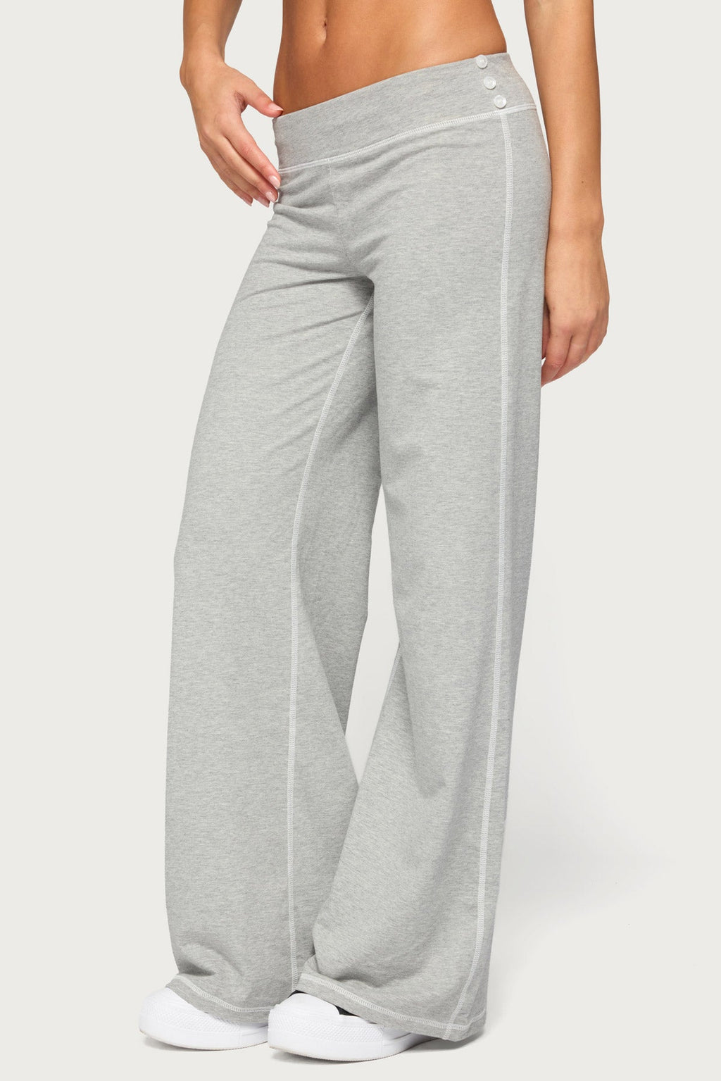 Katrhin Contrast Stitched Flared Pants