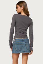 Allanna Long Sleeve Henley Top