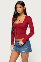 Jayme Two Piece Tie Front Top