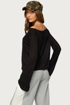 Beebs Off Shoulder Bell Sleeve Top