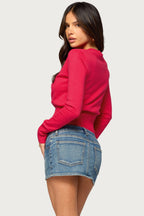 Tarter Long Sleeve Buttoned Knit Top