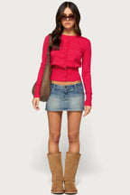Tarter Long Sleeve Buttoned Knit Top