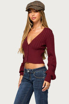 Rozee V Neck Knit Cardigan