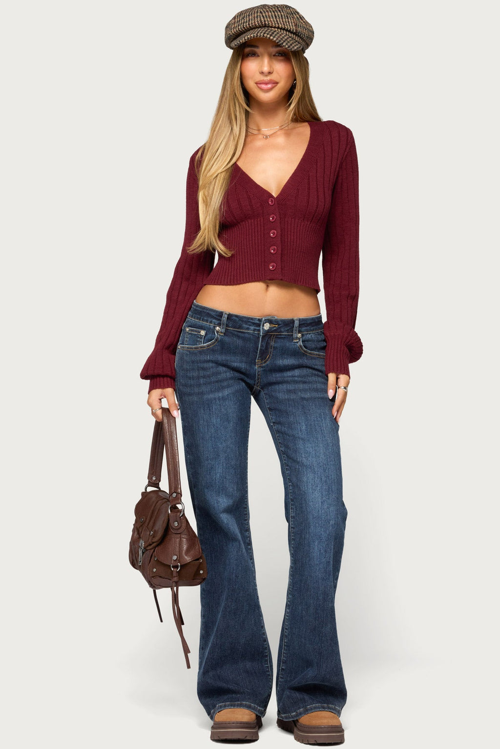 Rozee V Neck Knit Cardigan