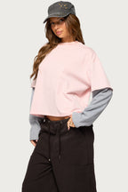 Priscillia Layered Contrast Top